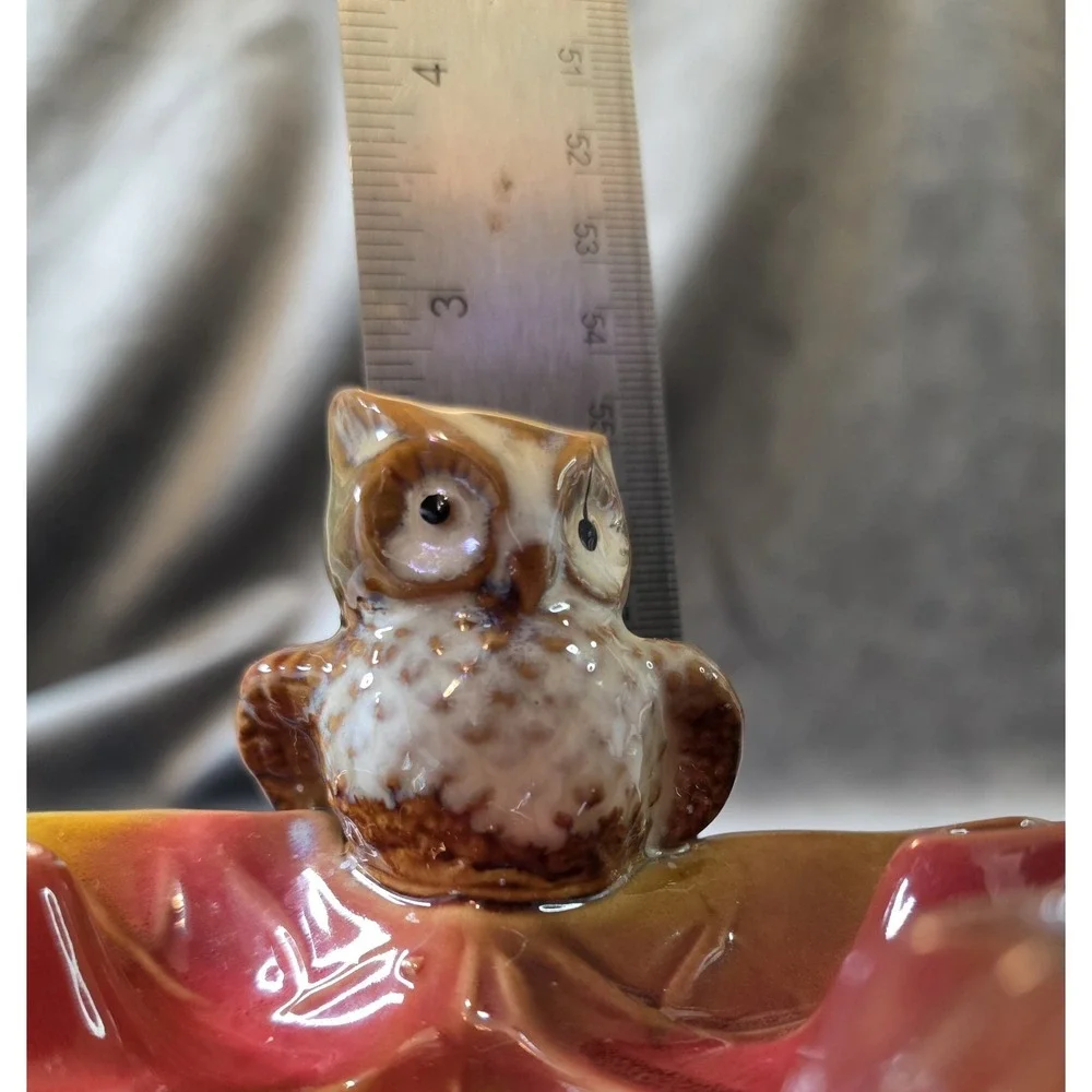 Owl Candle Holder‎ Bird Sitting On Leaf Fall Decor